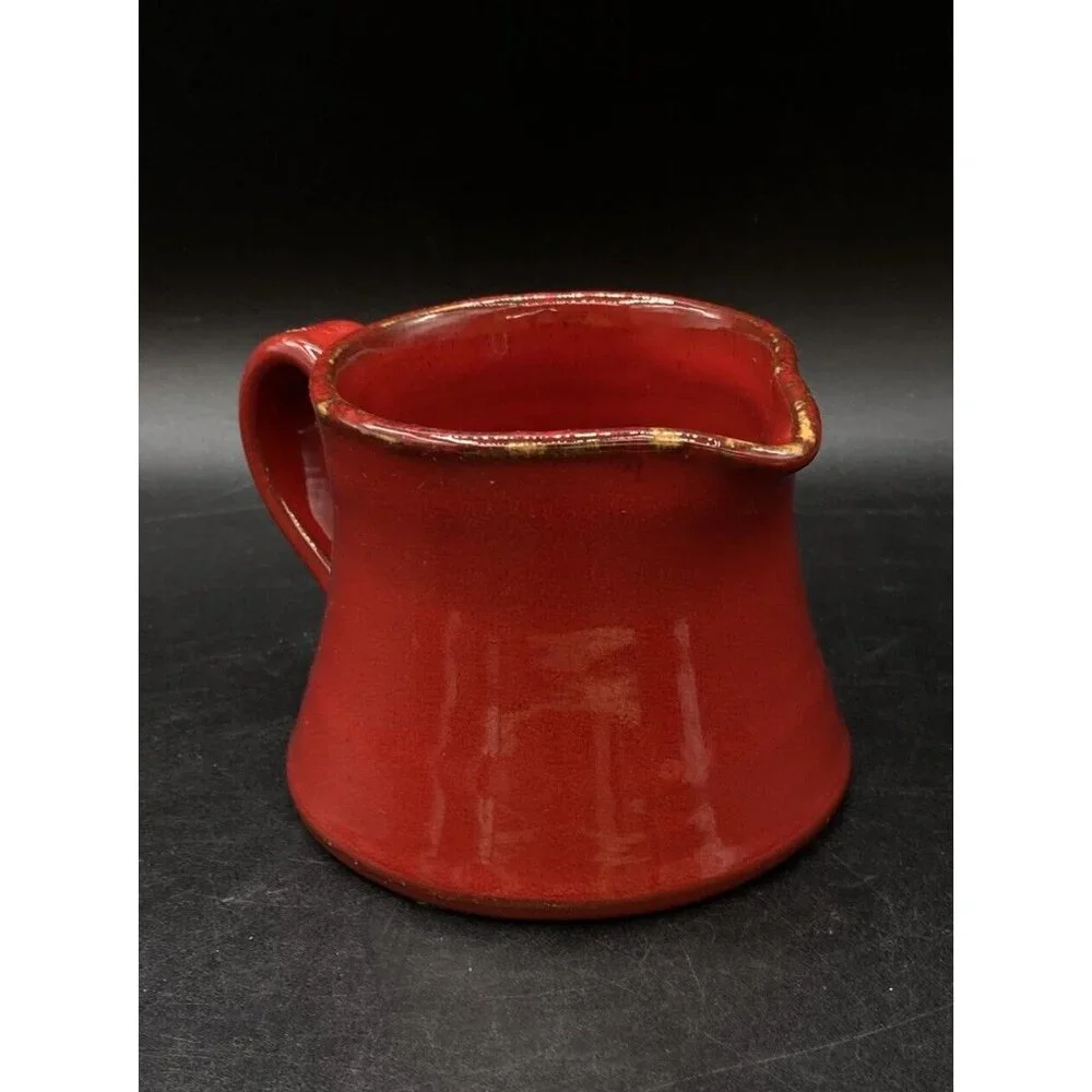 Vietri Red Ceramic Creamer Made In Italy
